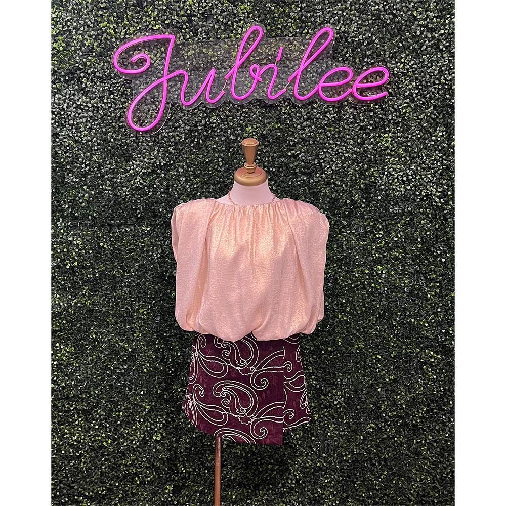Phoebe Merlot Swirl Skort