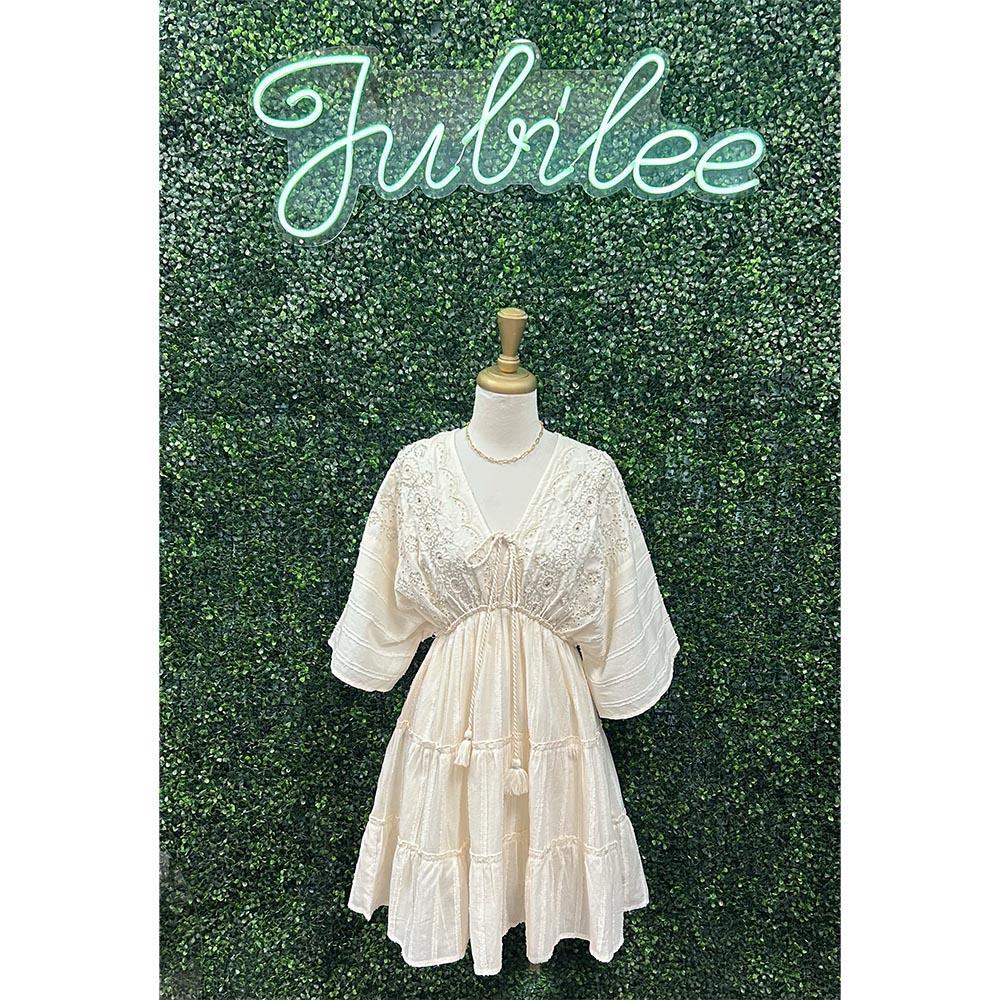 Beverly Short Boho Beaded Kimono Dress