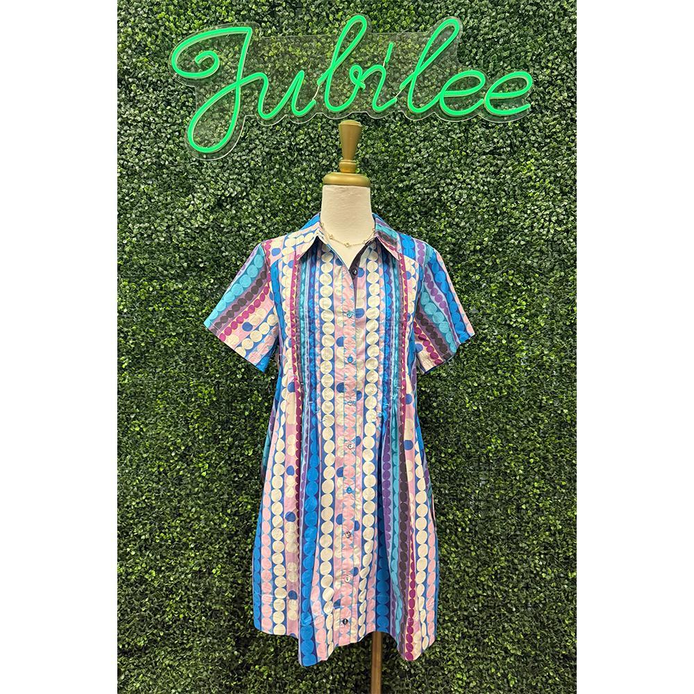 Yasmin Blue Stripe Dress