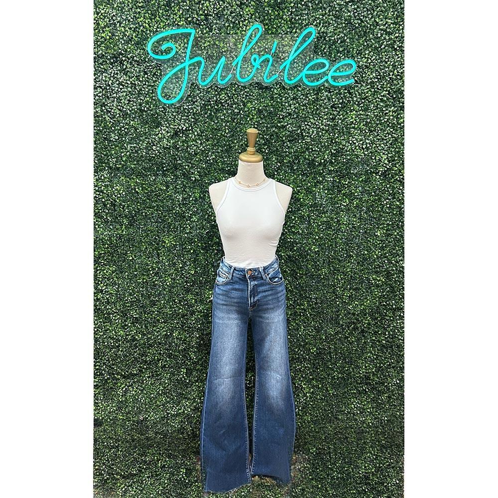 Crissy Dark High Rise Flare Jeans