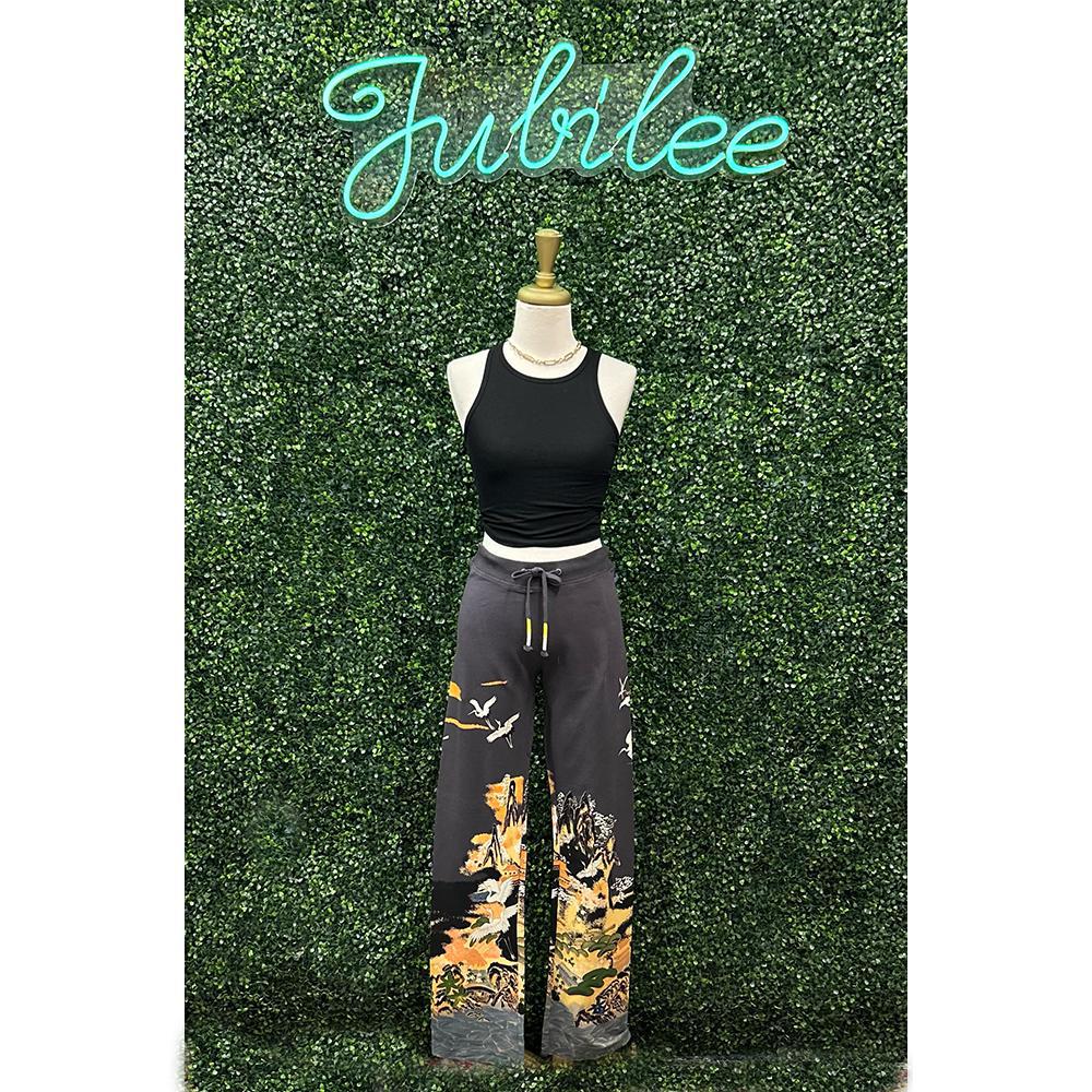 Chelley Crane Print Lounge Pant