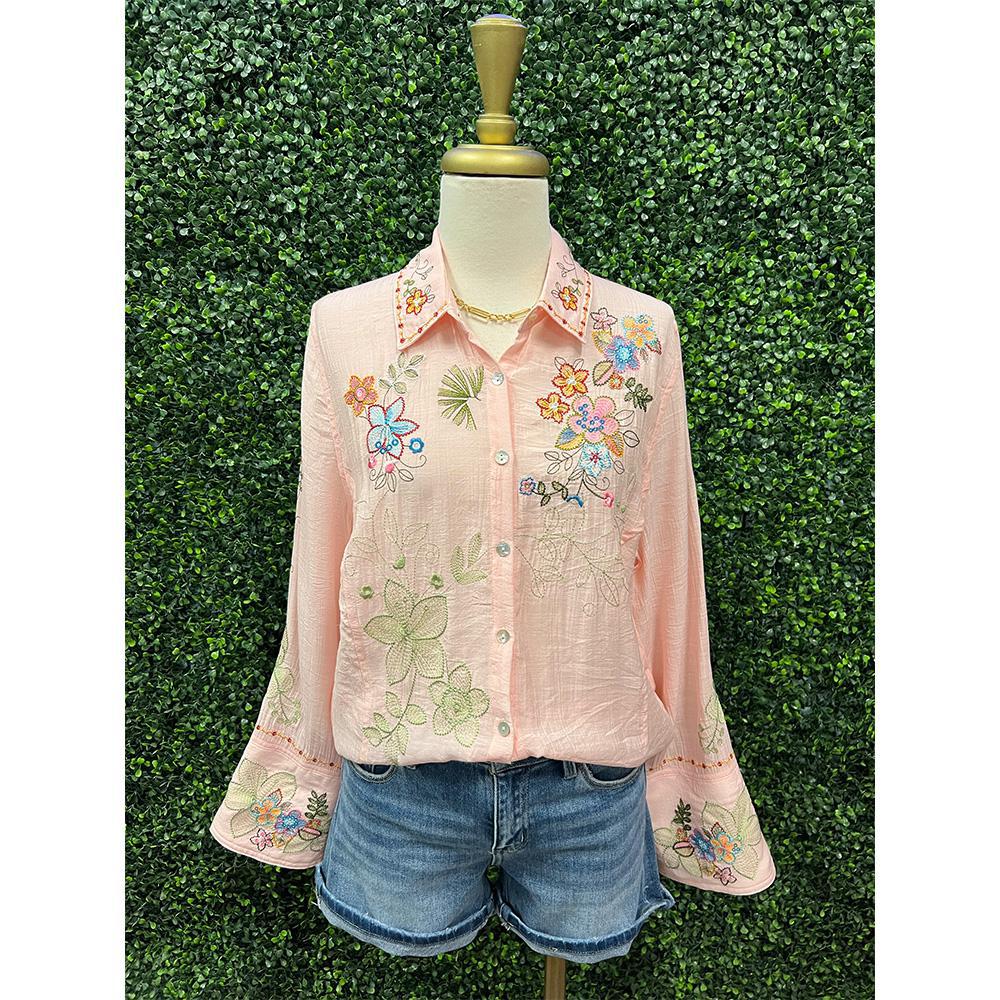 Penny Pink Woven Blouse