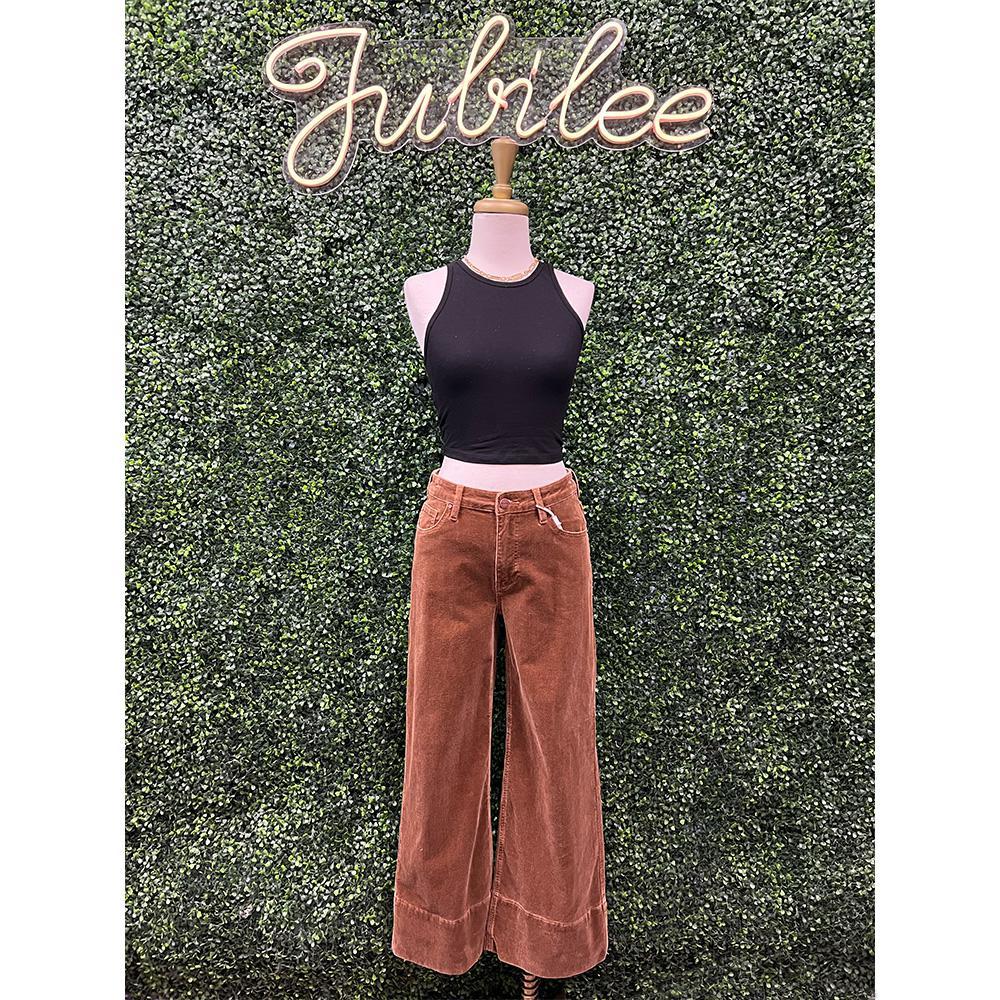 Teddy Bear Corduroy Wide Pants