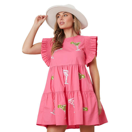 Pink Sequin Margarita Dress