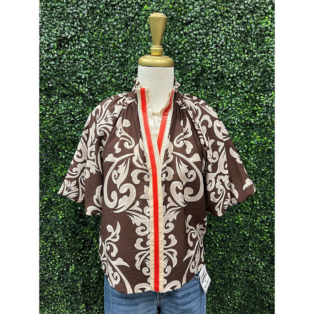 Venata Puff Sleeve Top