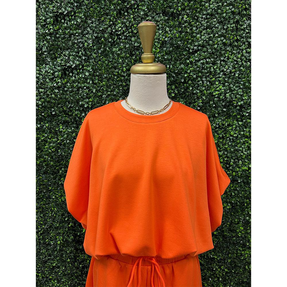 Sophie Tangerine Bubble Top