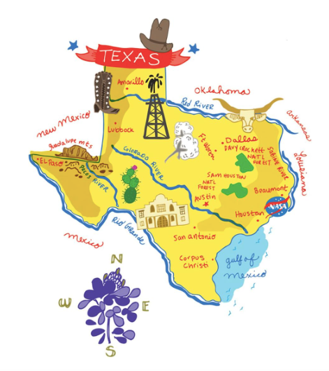 Hello : Texas Kitchen Towel