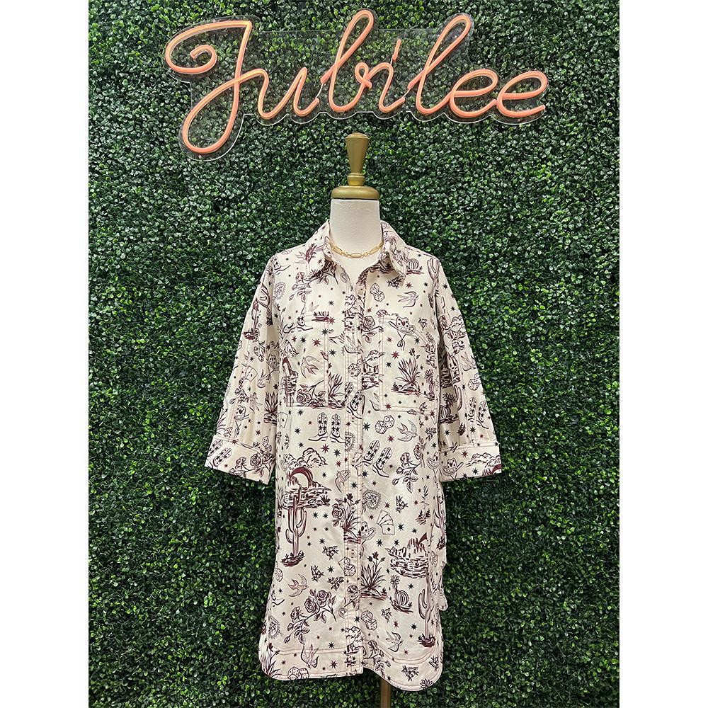 Charlie Western Print Dress