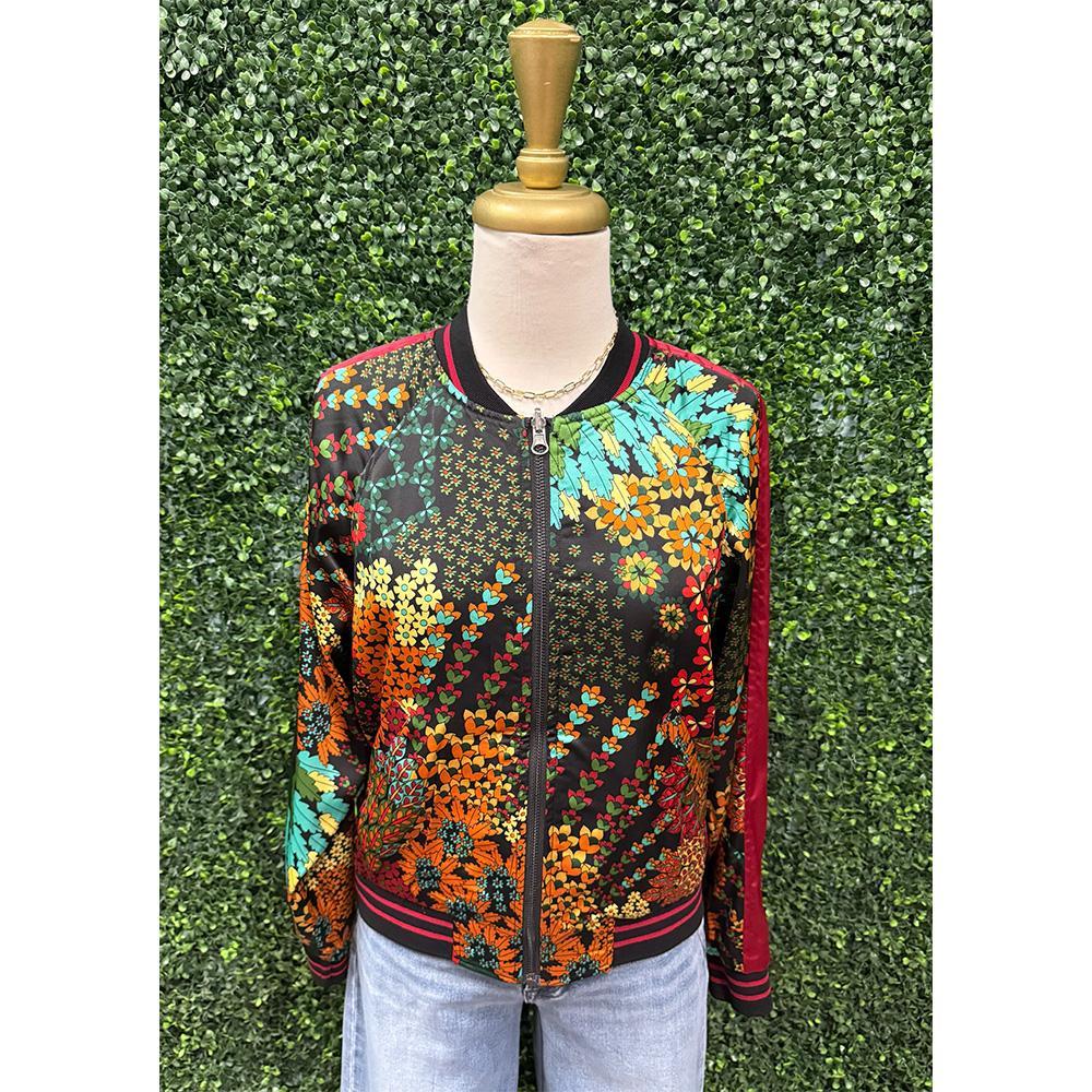 Burgundy Cerulean Embroidered Reversible Jacket
