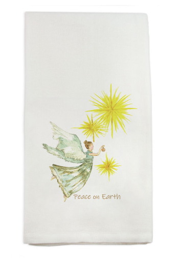 Peace on Earth Star Dish Towel