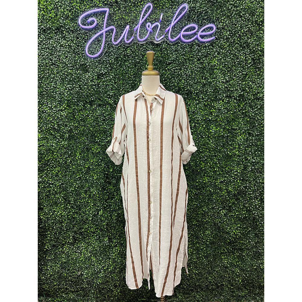 Tabacco Stripe Lia Bella Dress