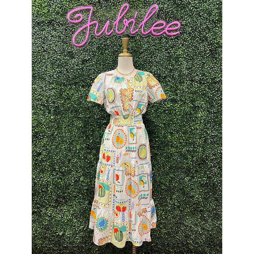 Fruit Stand Midi Dress