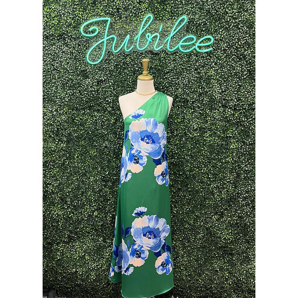 Glena Floral Pleated Maxi Dress