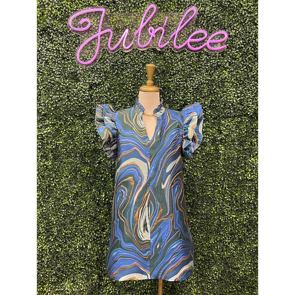 Royal Mistianna Abstract Jacquard Dress