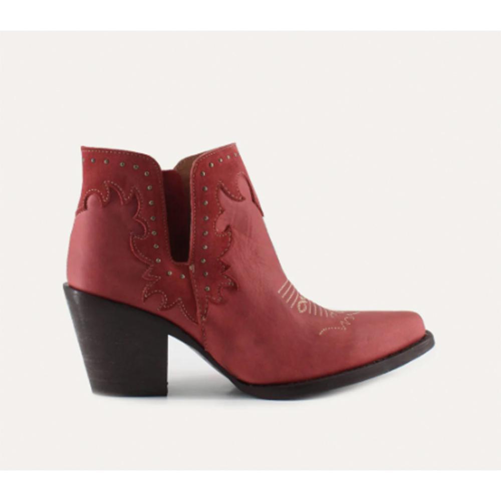 Kayla Red Leather Boots
