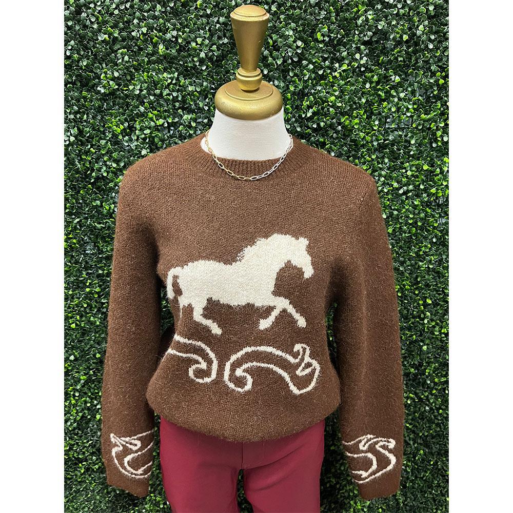 Calhalla Chocolate Horse Sweater