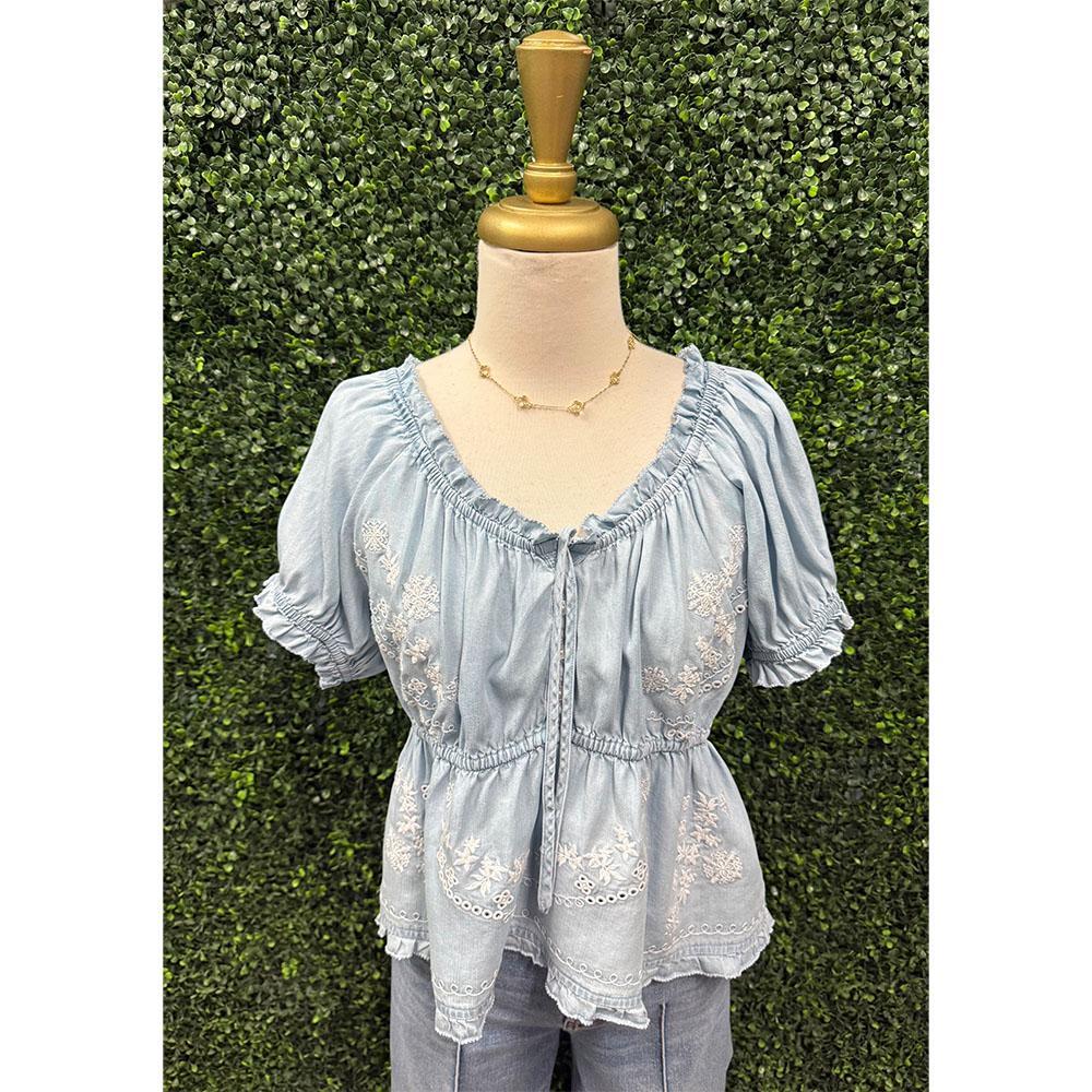Angelica Carolina Blue Top