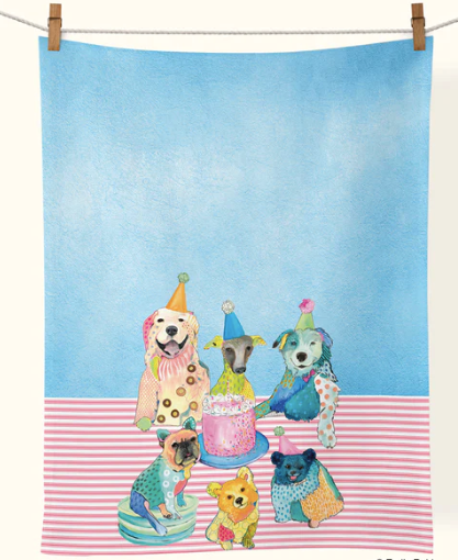 Dog Party Cotton Tea Towel