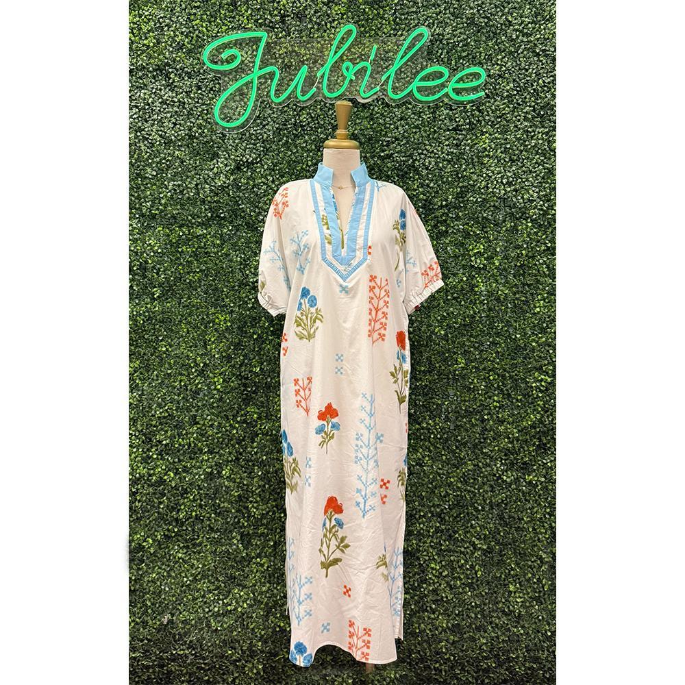 Savanna Off White Floral Midi Dress