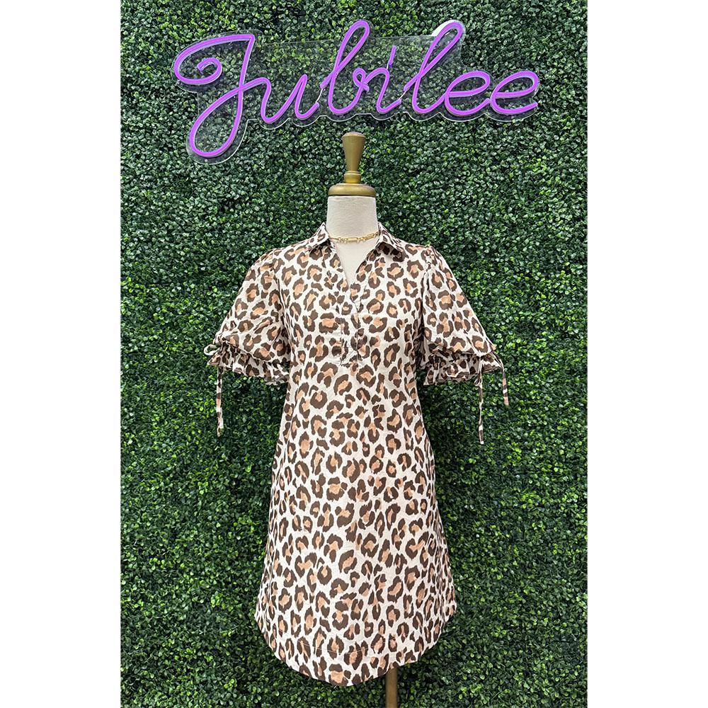 Lucky Mini Leopard Pullover Dress
