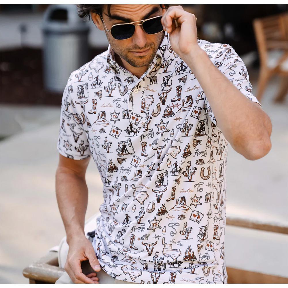 Tan Outlaw Traditions Men's Polo