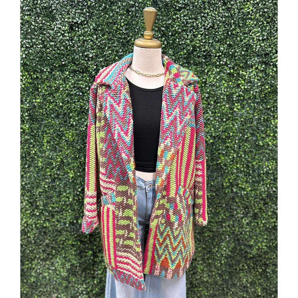 Penelope Colorful Woven Coat