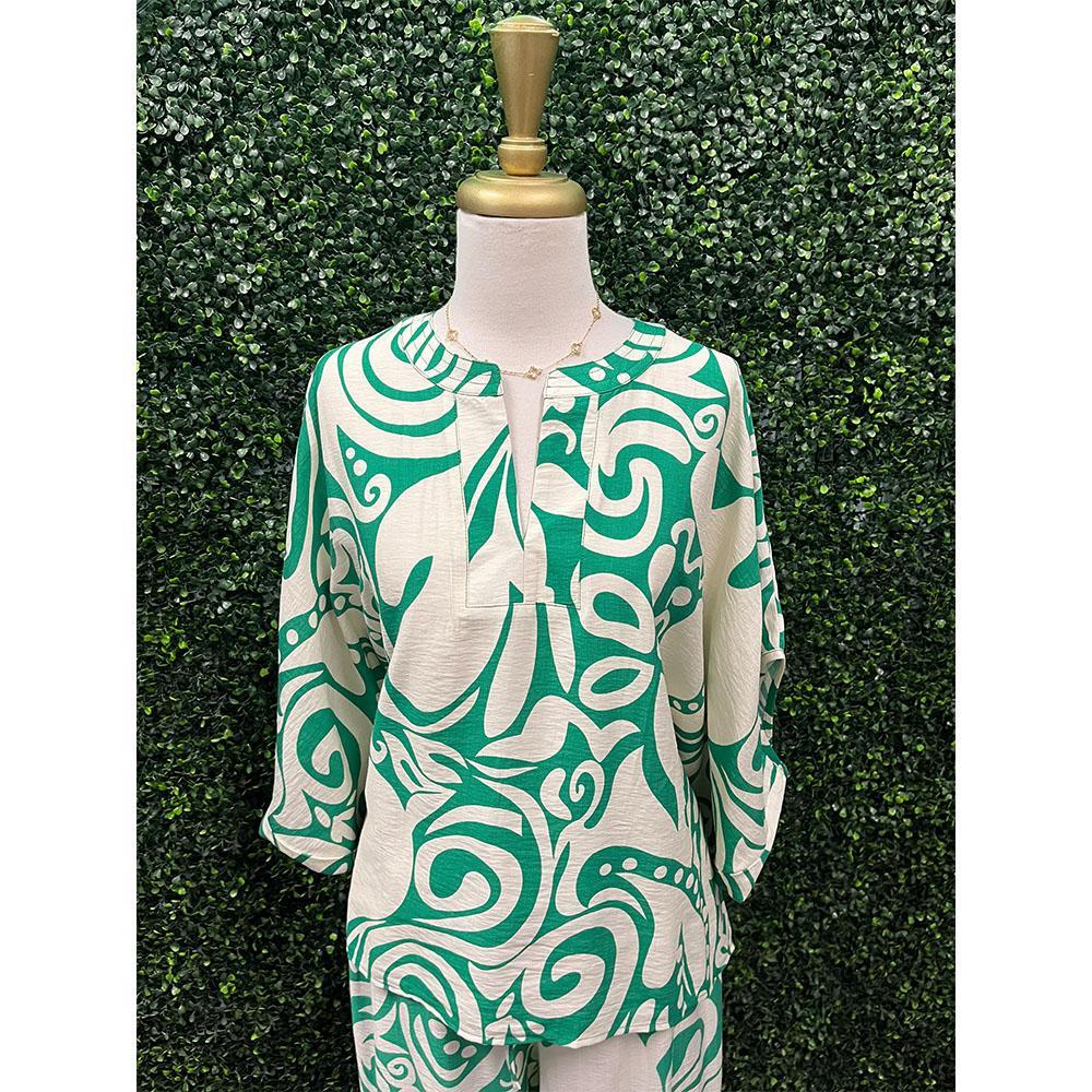 Shirley Rae Green Top