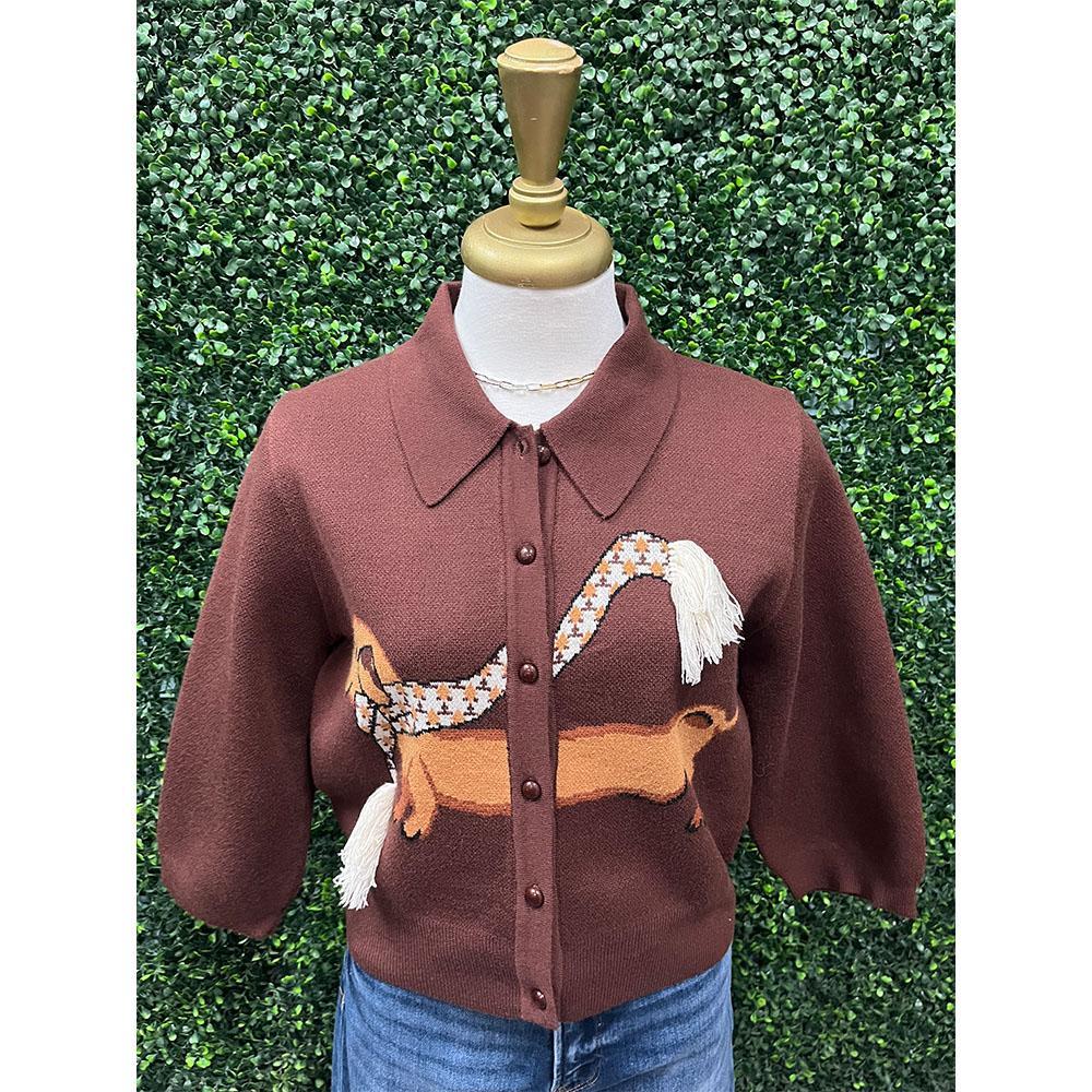 Chocolate Beverly Dachshund Cardigan