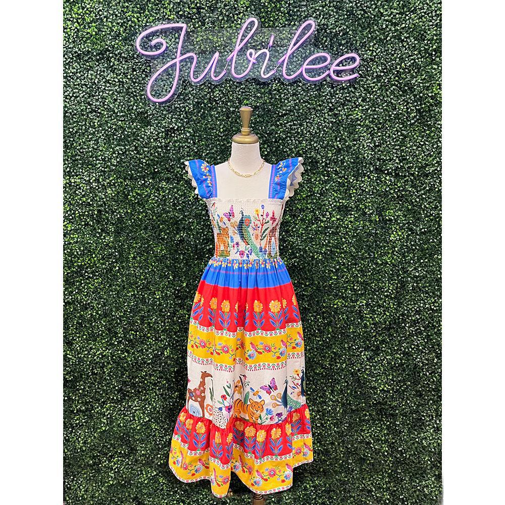 Luna Flutter Sleeve Maxi Dress