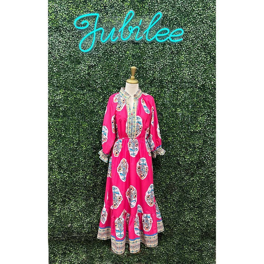 Strawflower Midi Dress