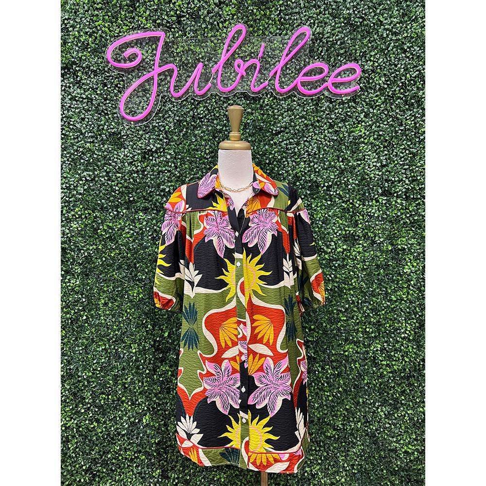 Winnie Bold Print Mini Dress