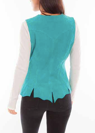 Teal Button Up Vest