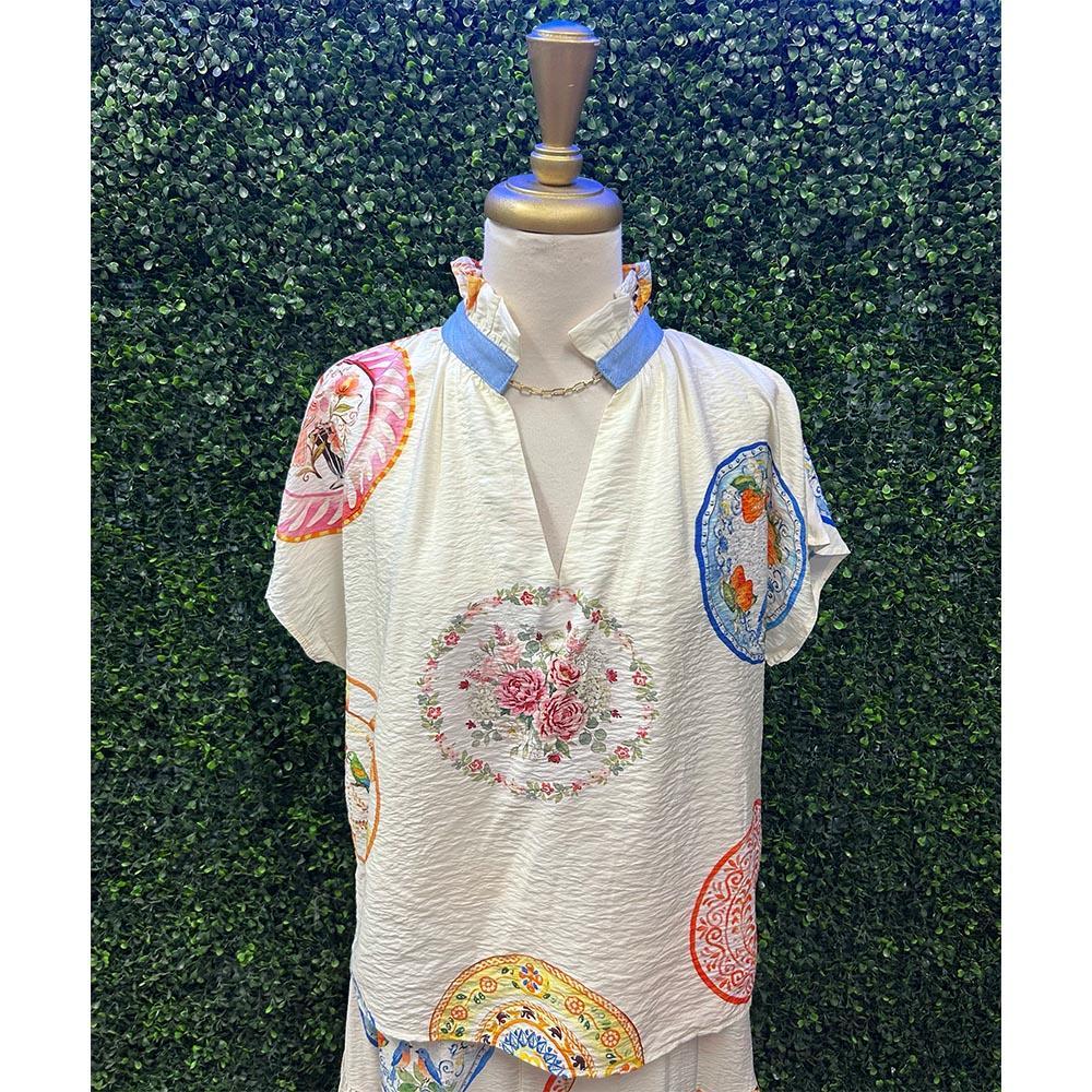 Tamika Light Weight Sleeveless Printed Top