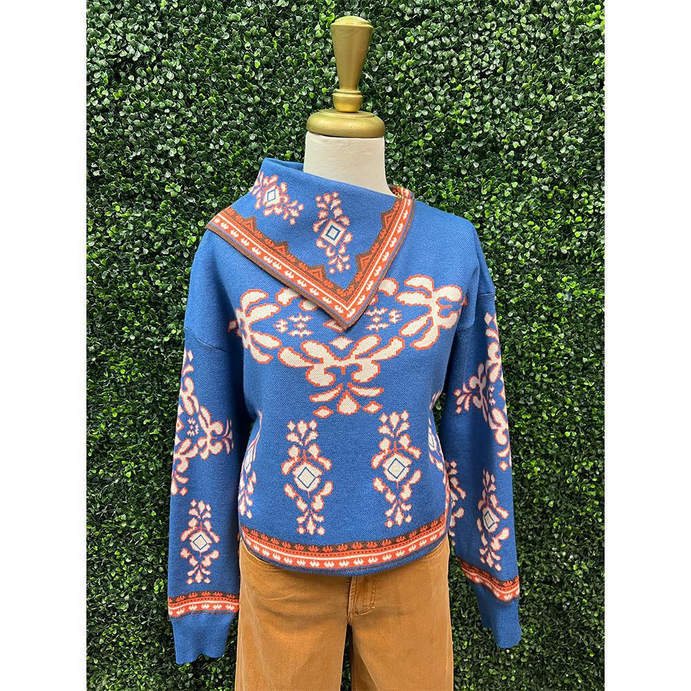 Brenna Lapis Sweater