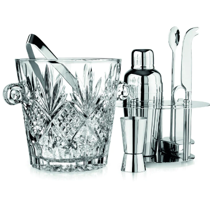 Dublin Crystal Ice Bucket With Bar Tools