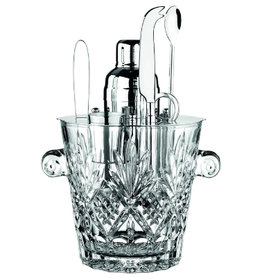 Dublin Crystal Ice Bucket With Bar Tools