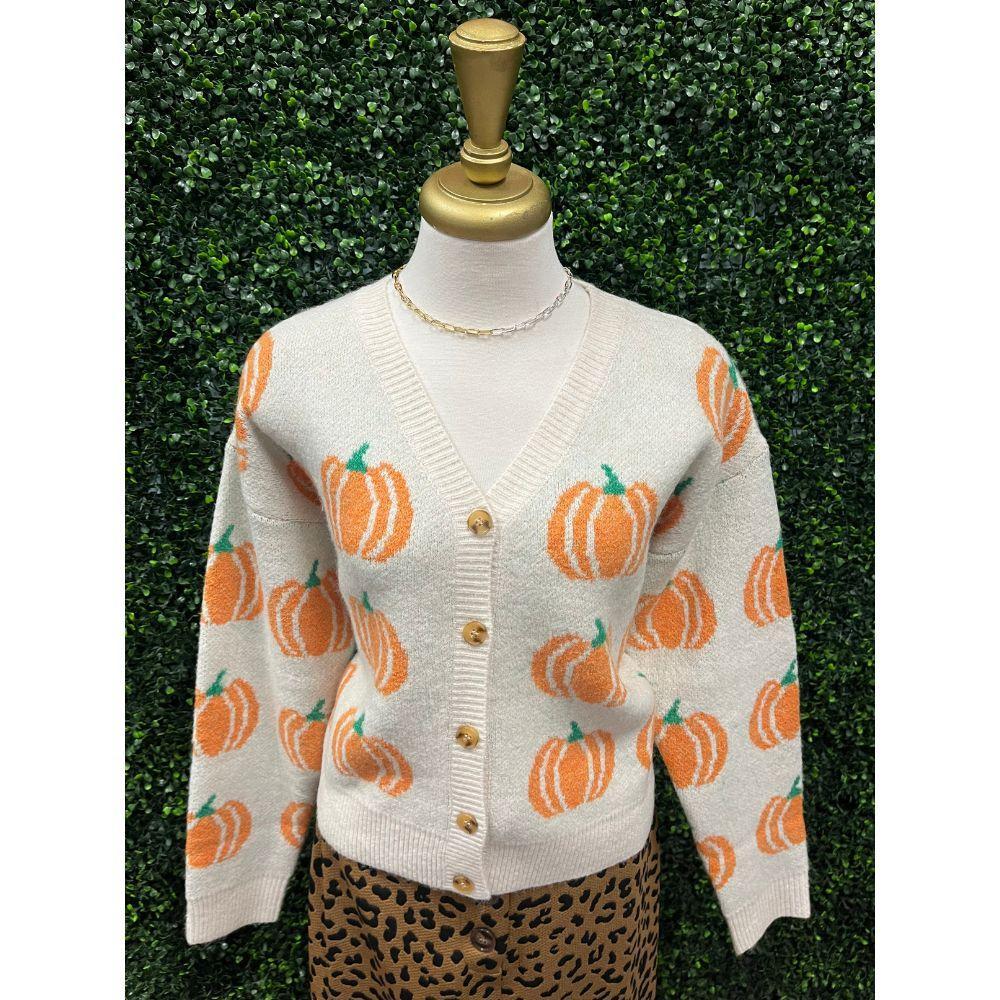 Harvest Charm Pumpkin Cardigan