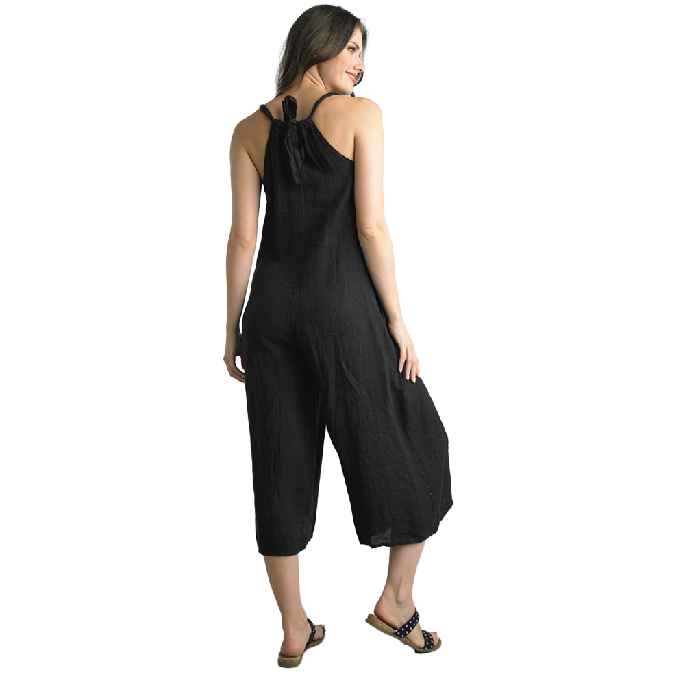 BLACK Linen Jumpsuit