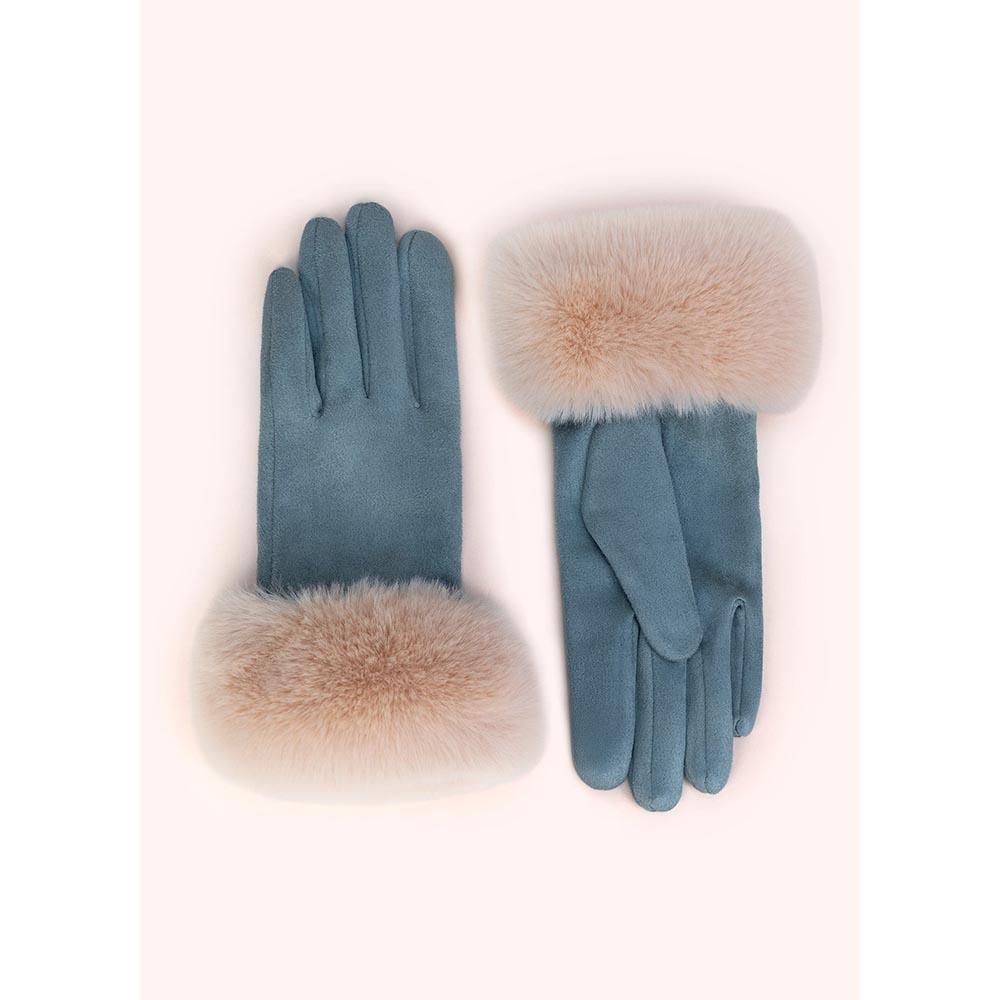Denim Bettina Faux Fur Gloves