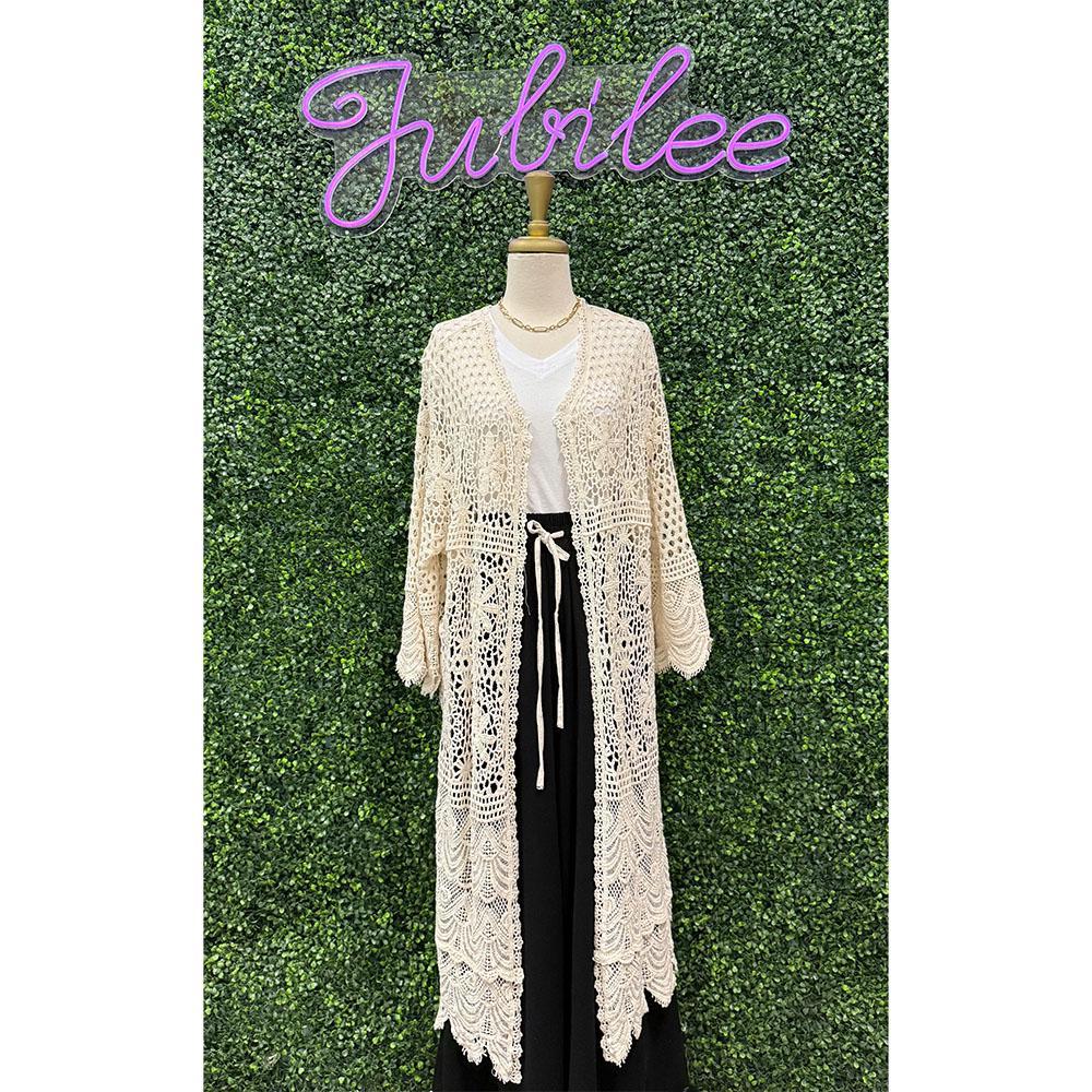 Arraleigh Natural Crochet Kimono