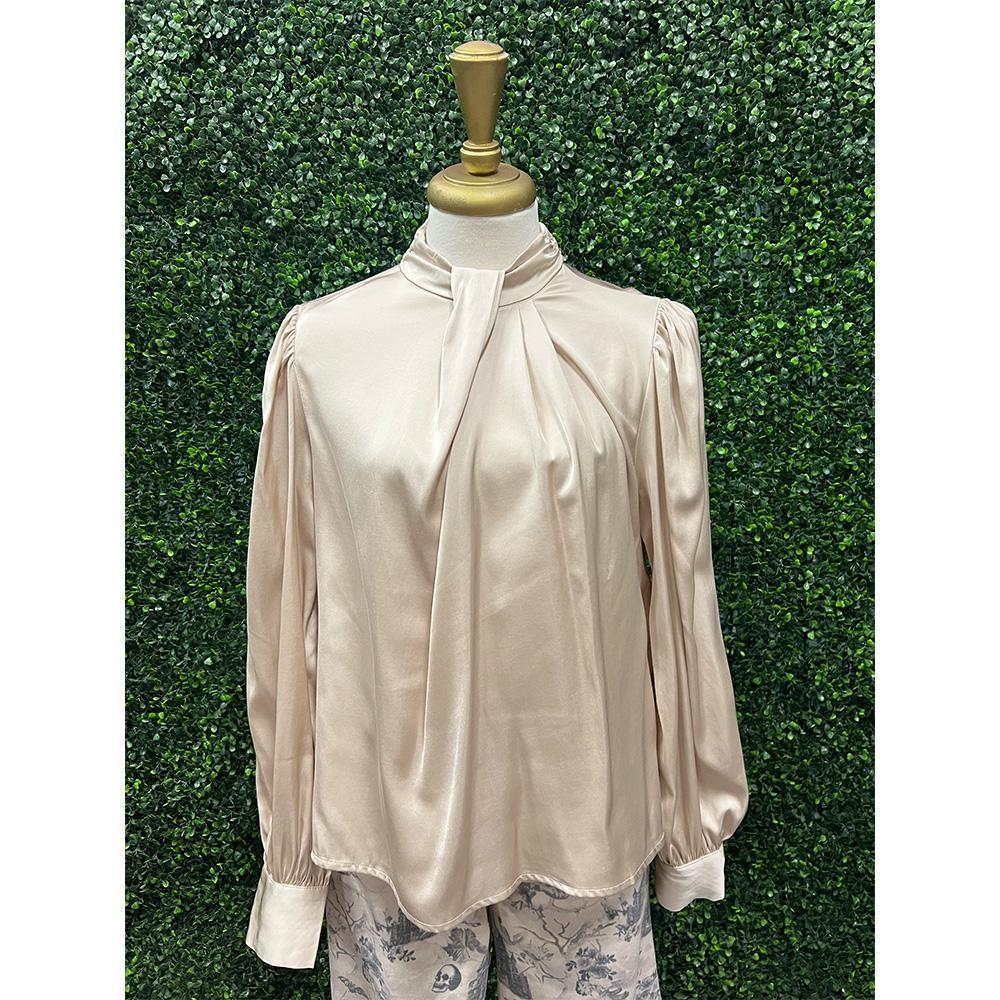 Champagne High Neck Blouse