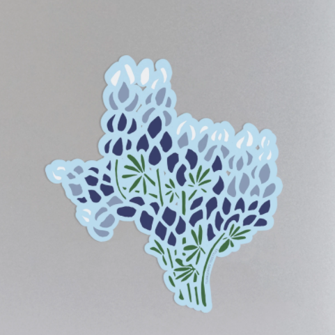 Bluebonnet Texas Sticker