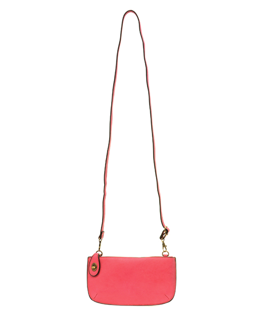 Begonia Pink Mini Crossbody Wristlet Clutch