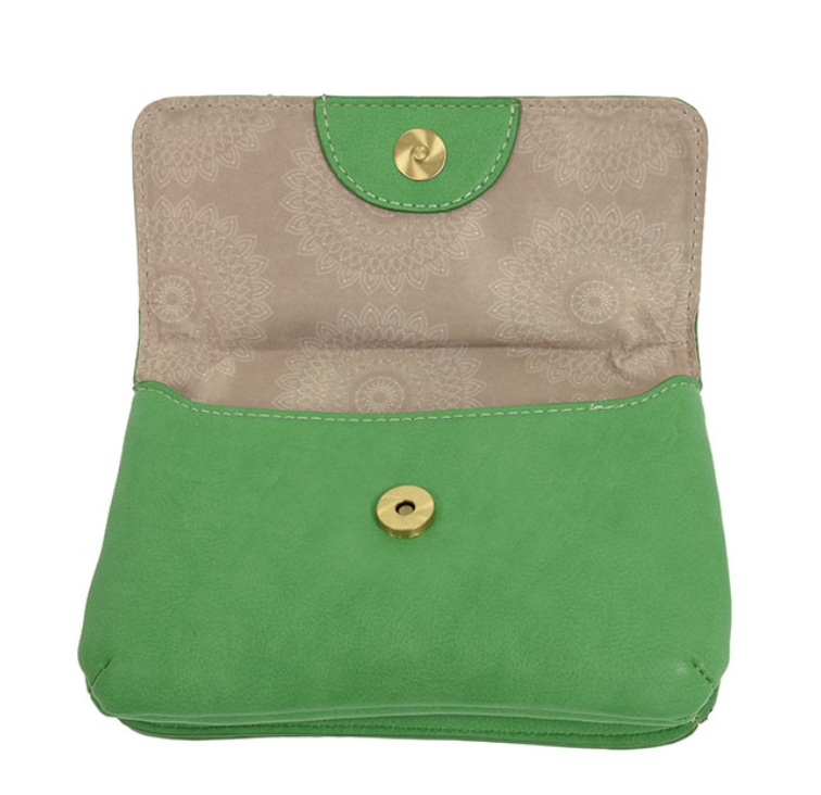 Green Evie Crossbody Organizer Bag