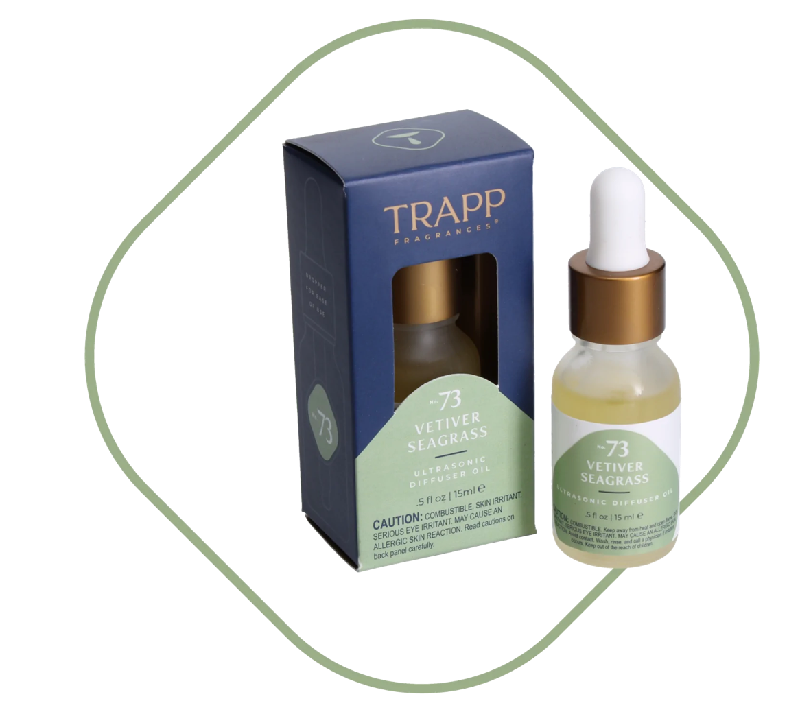 No. 73 Vetiver Seagrass 0.5 oz. Ultrasonic Diffuser Oil