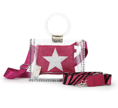 Mini Molly - Fuchsia Rhinestone Bag