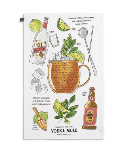 Moscow Mule Bar Towel & Stir Stick Set