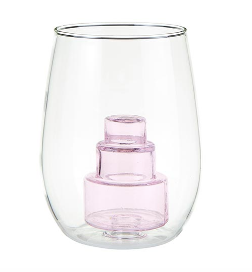 Stemless Cake Figurine Glass