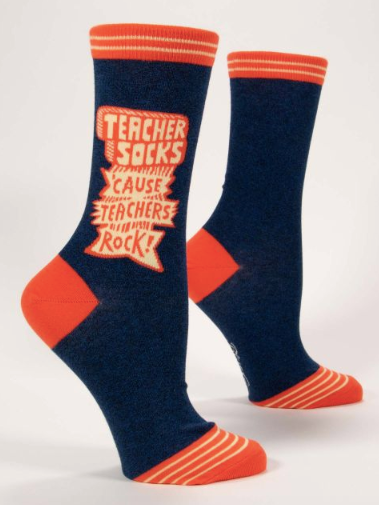 Teacher Socks 'Cause Teachers Rock Women's Crew Socks