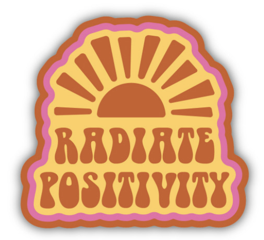 Radiate Positivity Sun Sticker